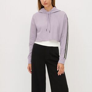 Evereve Lavender Cropped Hoodie